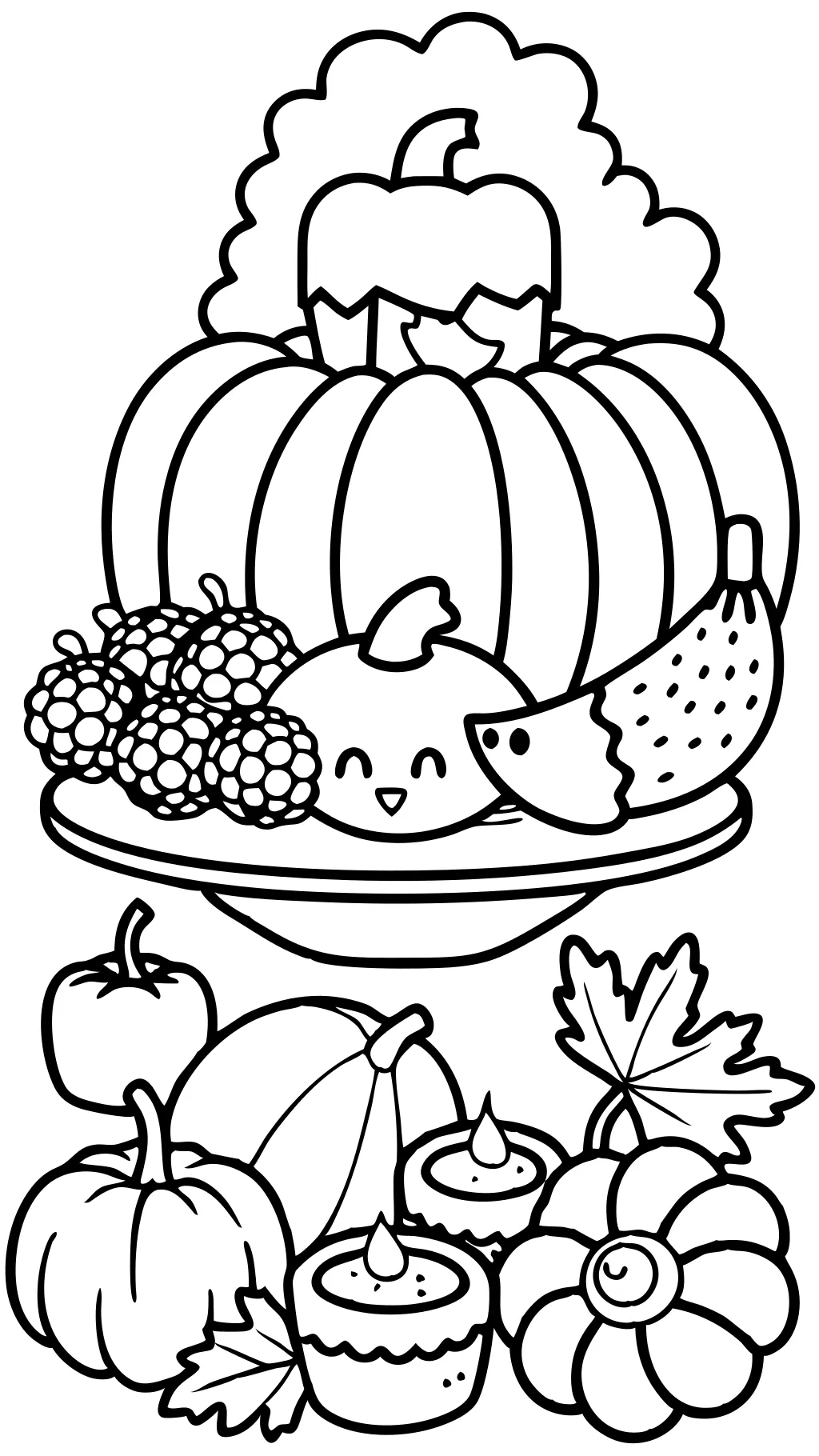 coloriages de Thanksgiving faciles imprimables